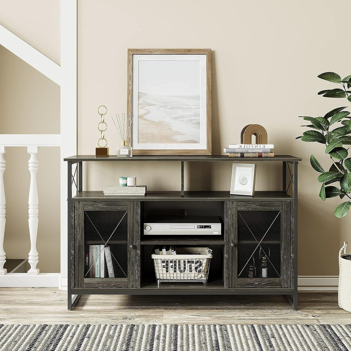 55 inch TV Stand with Storage Cabinet S1324
