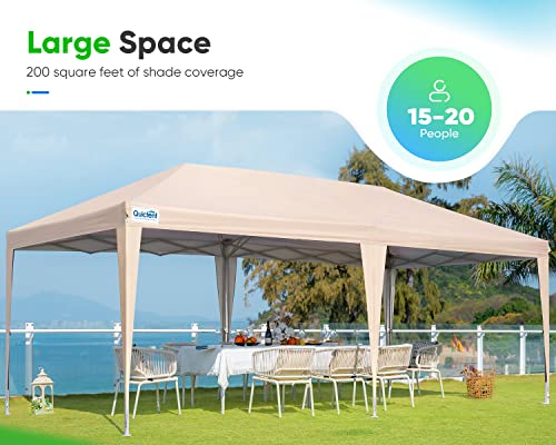10x20ft Pop up Canopy Tent Waterproof with Roller Bag J72113