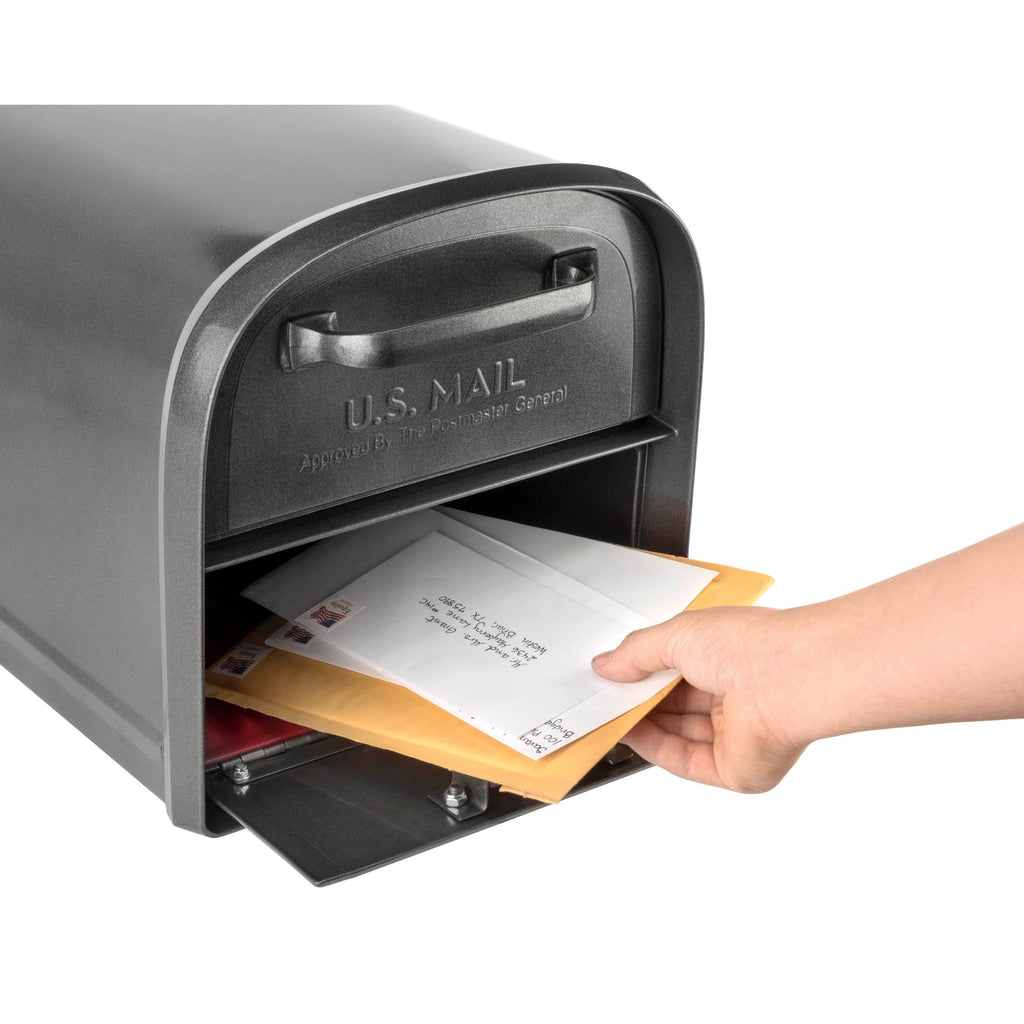 Post Mount Locking Mailbox (Black) P647