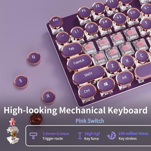 Pink Mechanical Gaming Keyboard with Backlit LED P691