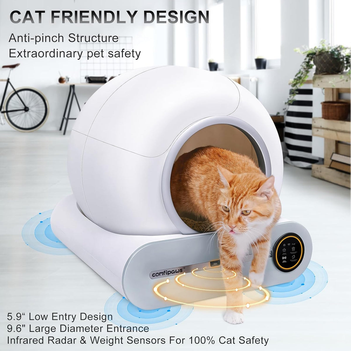 Automatic Self Cleaning Cat Litter Box with APP Control V74932