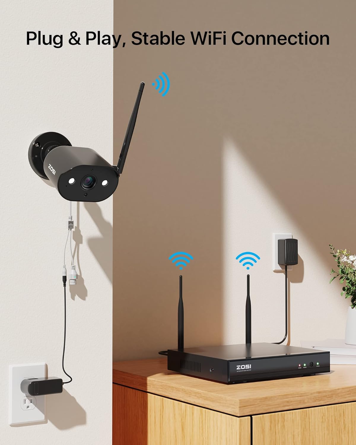 8 Channel 2K Wireless Security Camera System with 1TB HDD H6737