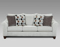 Silver Fabric Pillow-back Sofa S973542