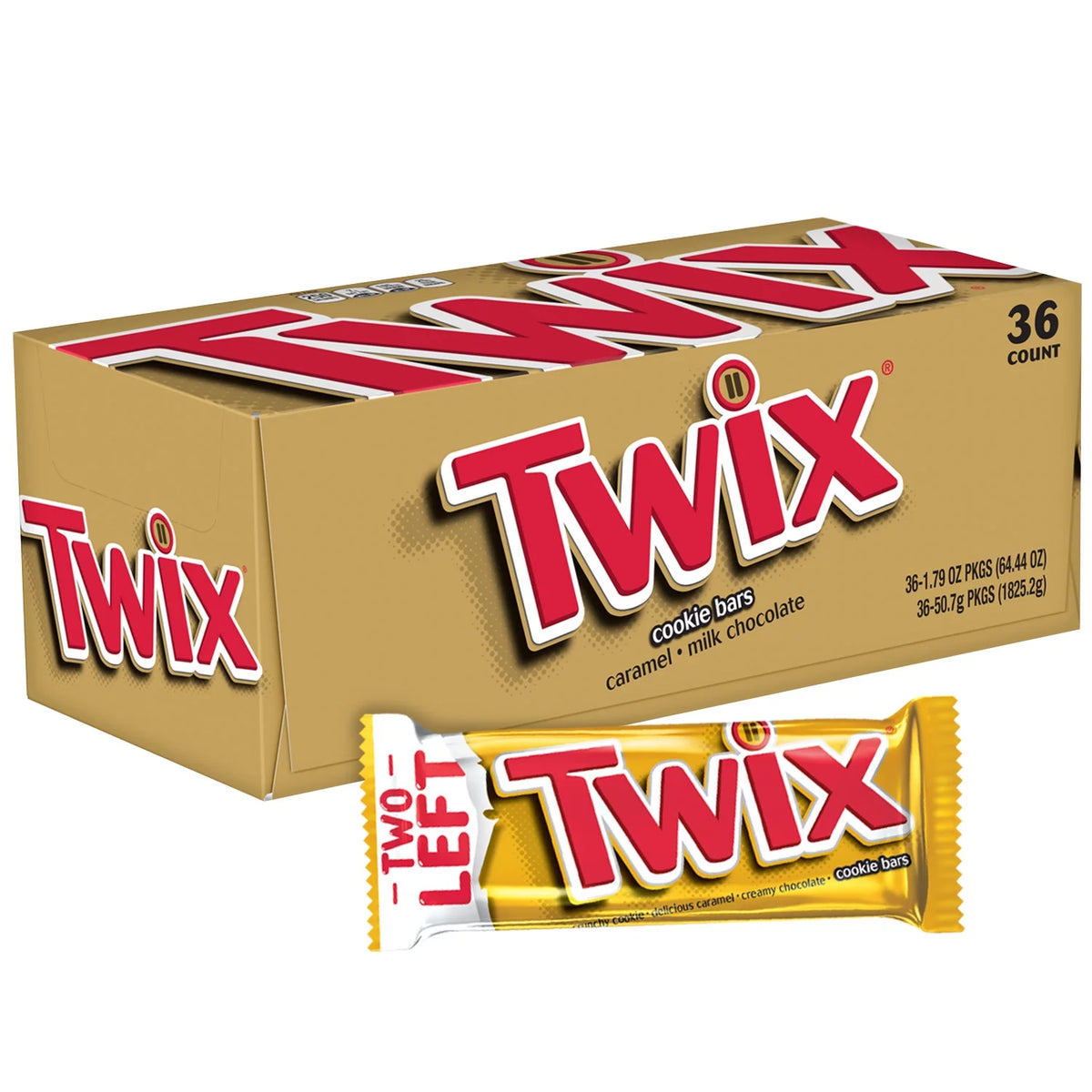 36ct Full Size Caramel Cookie Chocolate Candy Bars A53150