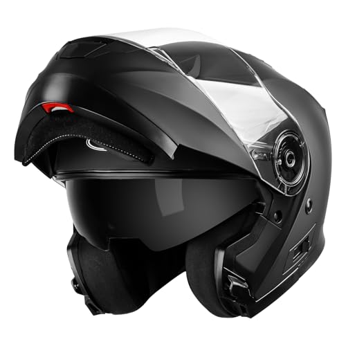 Modular Full Face Motorcycle Helmet with Flip Up Dual Visor V7612