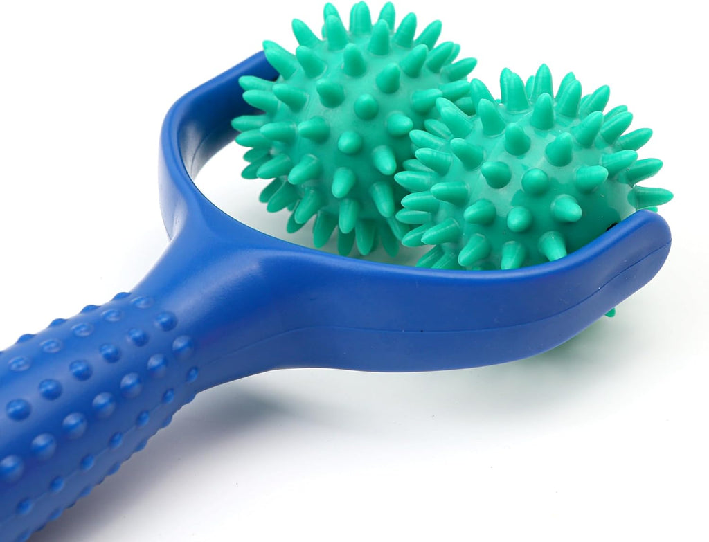 2PCS Handheld Spiky Massage Balls Rollers with Handle C700596