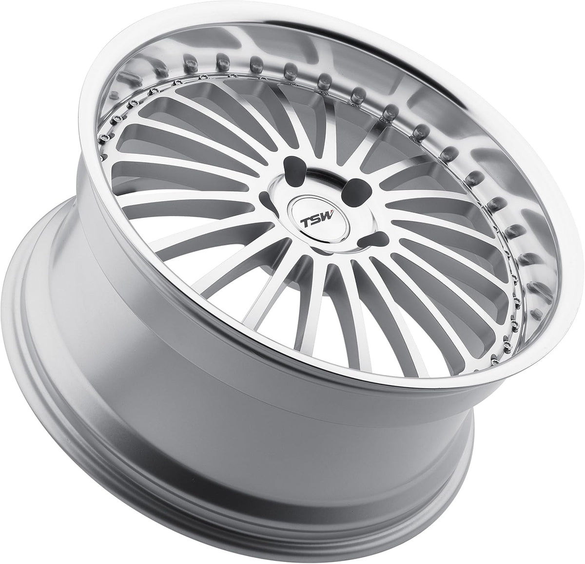 Silver Wheel with Machined Lip 18x8 E165166