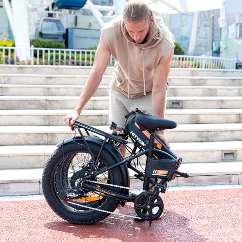 20" x4.0 Fat Tire Foldable Electric Bicycle with 750W Motor, 48V 12AH Removable Battery, 7 Gears G255414