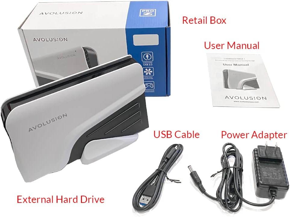 20TB USB 3.0 External Hard Drive White V19923