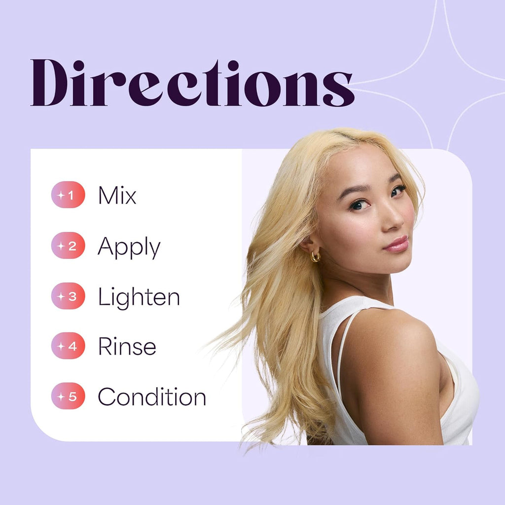 Bleach Kit Hair Lightener Kit Includes Toning Cream Bleach & Developer & Conditioner R7962