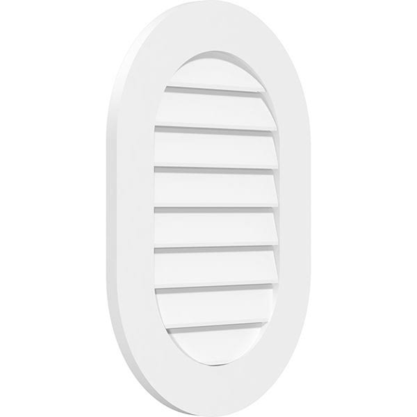 Vertical Round Ended Surface Mount PVC Gable Vent V9230