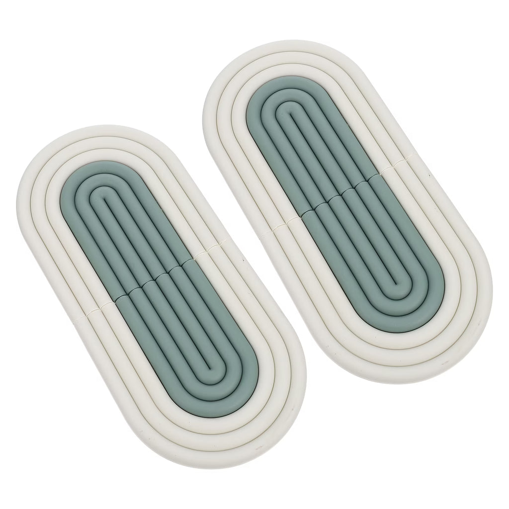 4 Pcs Anti-slip Kitchen Pot Pads Green X3990