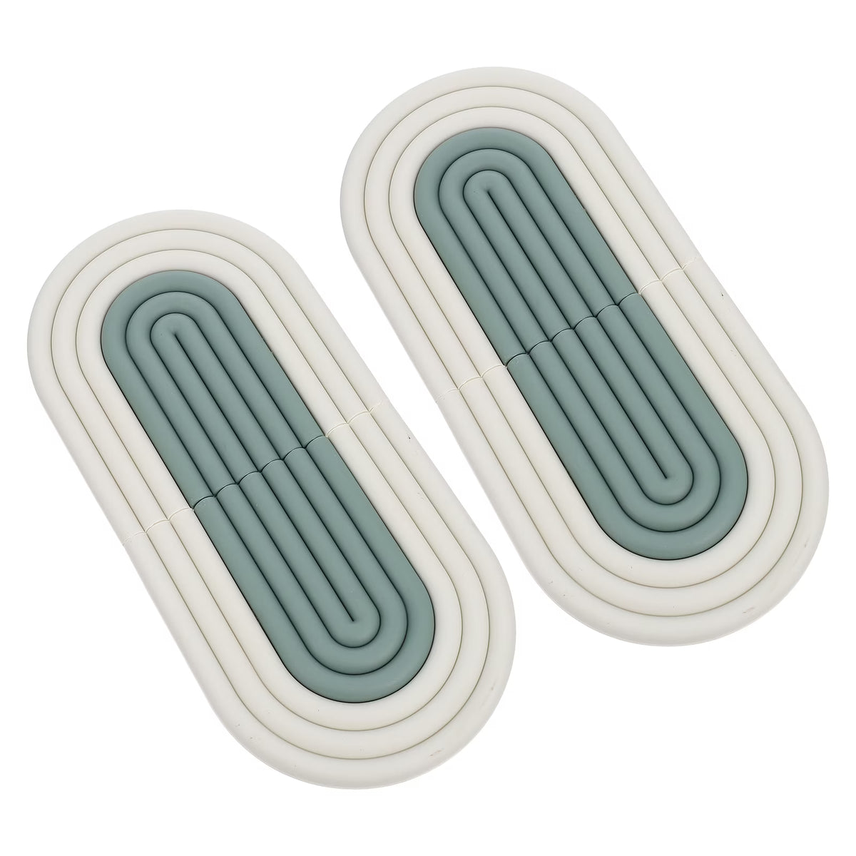 4 Pcs Anti-slip Kitchen Pot Pads Green X3990