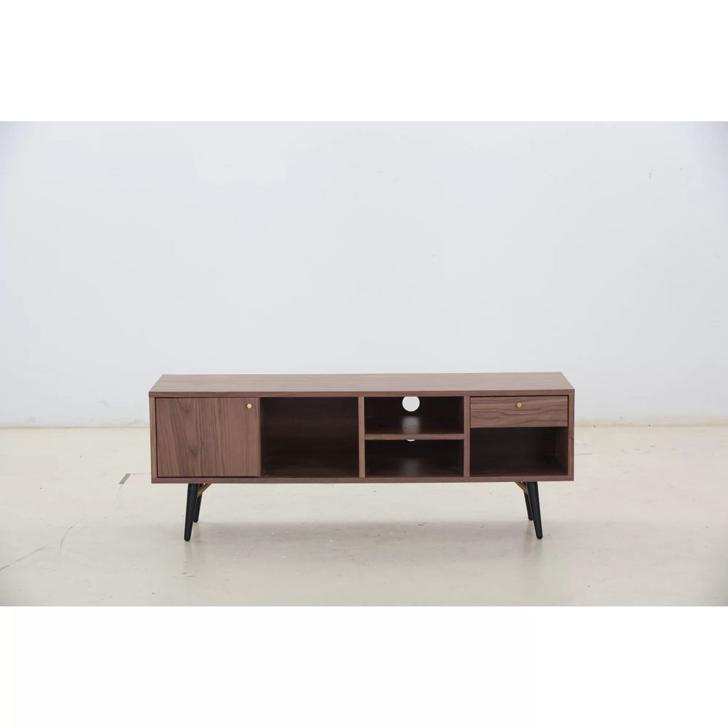 Walnut Low Profile Media Console TV Stand D200987