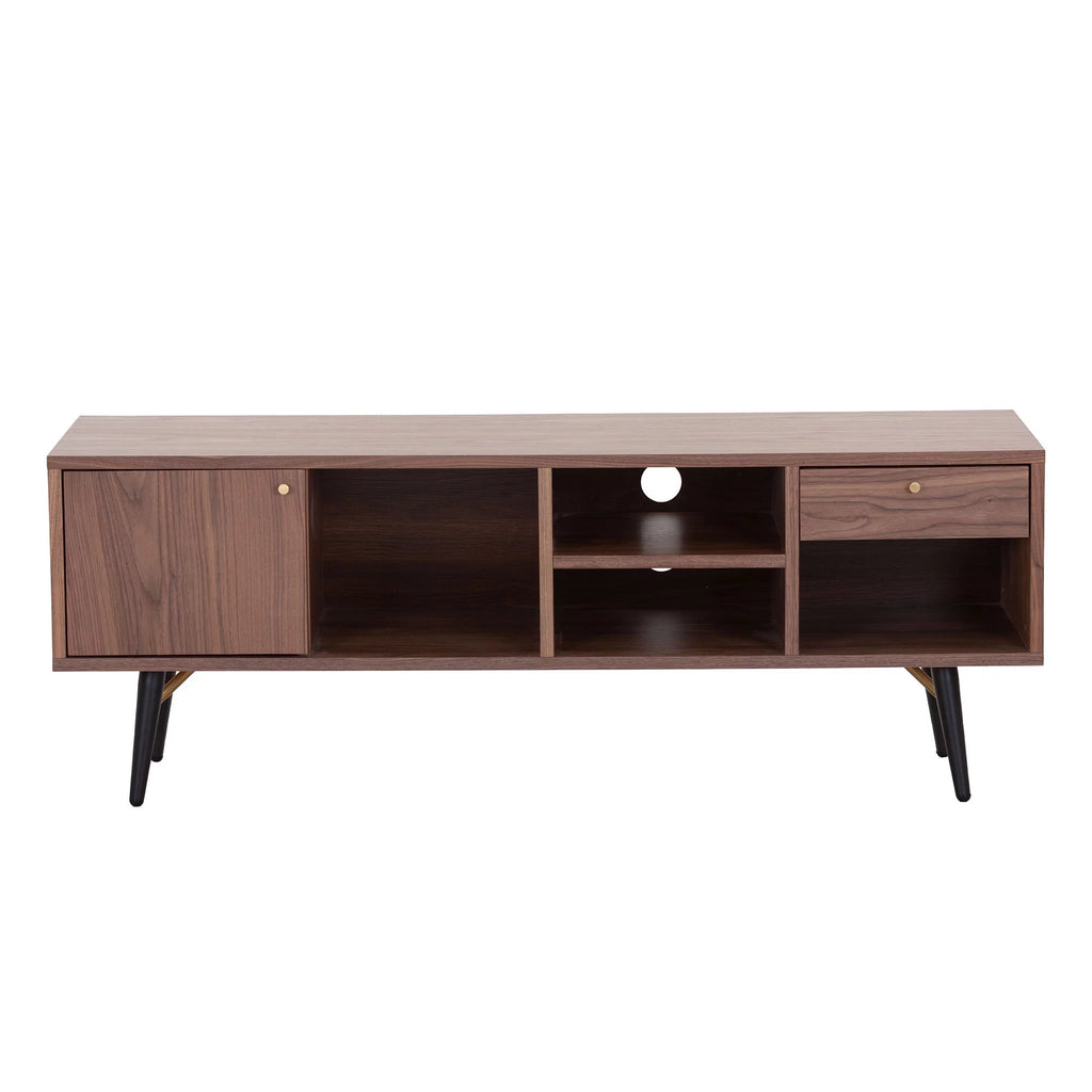 Walnut Low Profile Media Console TV Stand D200987