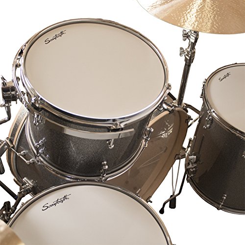 4-Piece Shell Pack with 24" Bass Drum, Silver Sparkle E827
