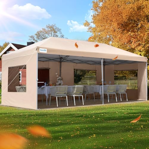 10x20ft Pop up Canopy Tent Waterproof with Roller Bag J72113