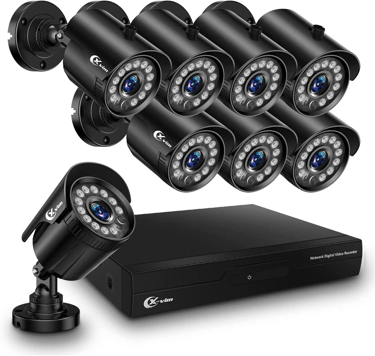 8CH 2MP Wired Security Camera System with DVR, Night Vision, Motion Detect G377
