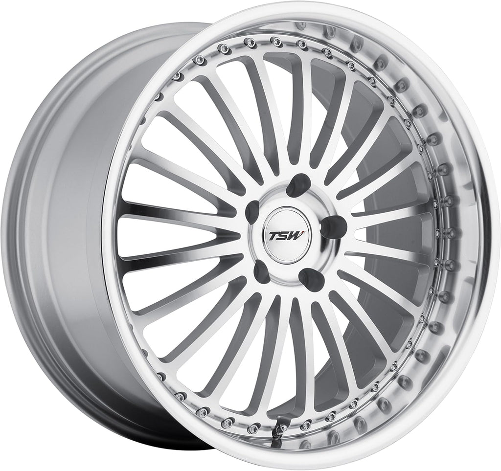 Silver Wheel with Machined Lip 18x8 E165166