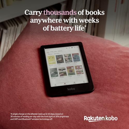 Black 6" Glare-Free Colour E Ink eReader with 16GB Storage V469302