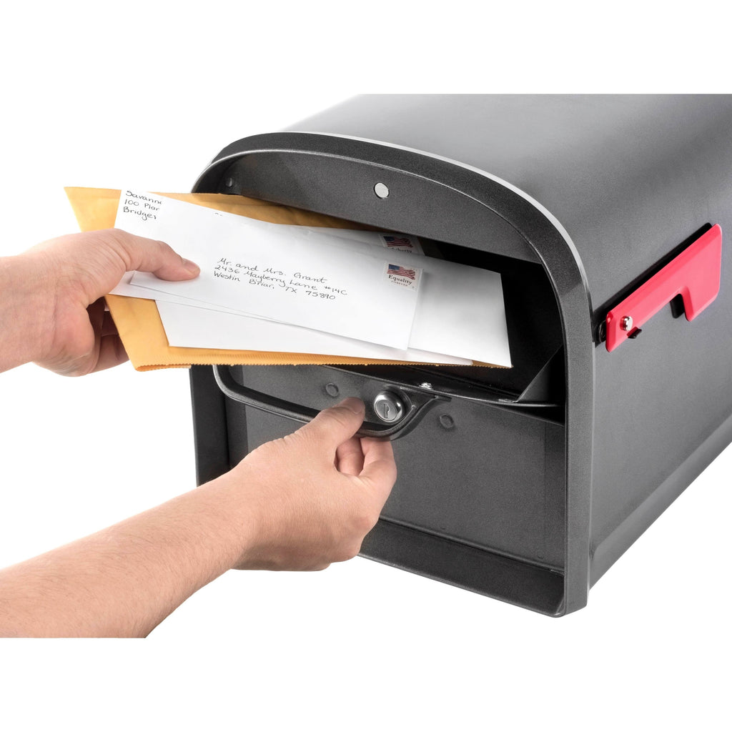 Post Mount Locking Mailbox (Black) P647