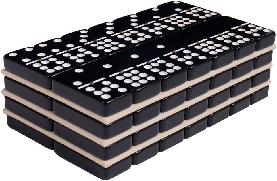 Black Double 9 Domino Set E545584