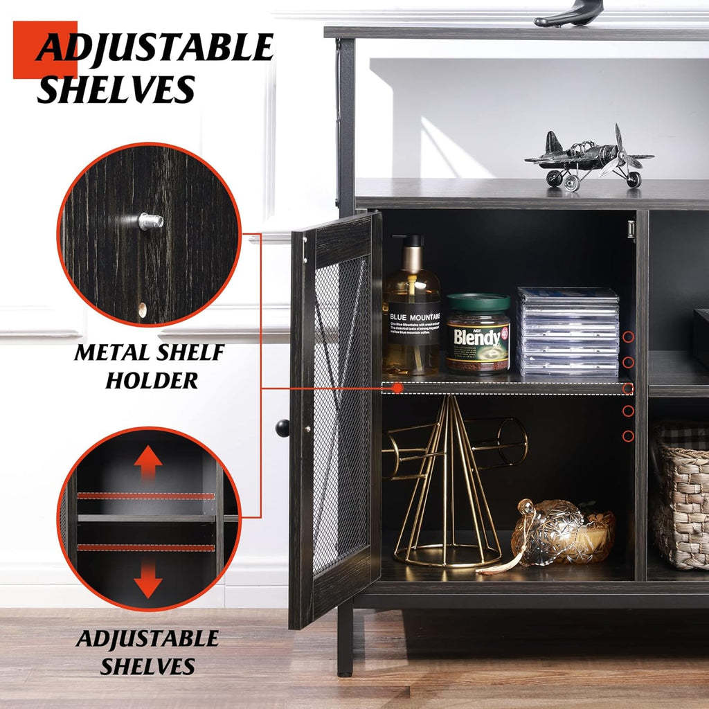 55 inch TV Stand with Storage Cabinet S1324