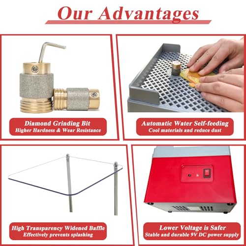 Portable Glass Grinder with 5/8" Diamond Grinder Bit W926