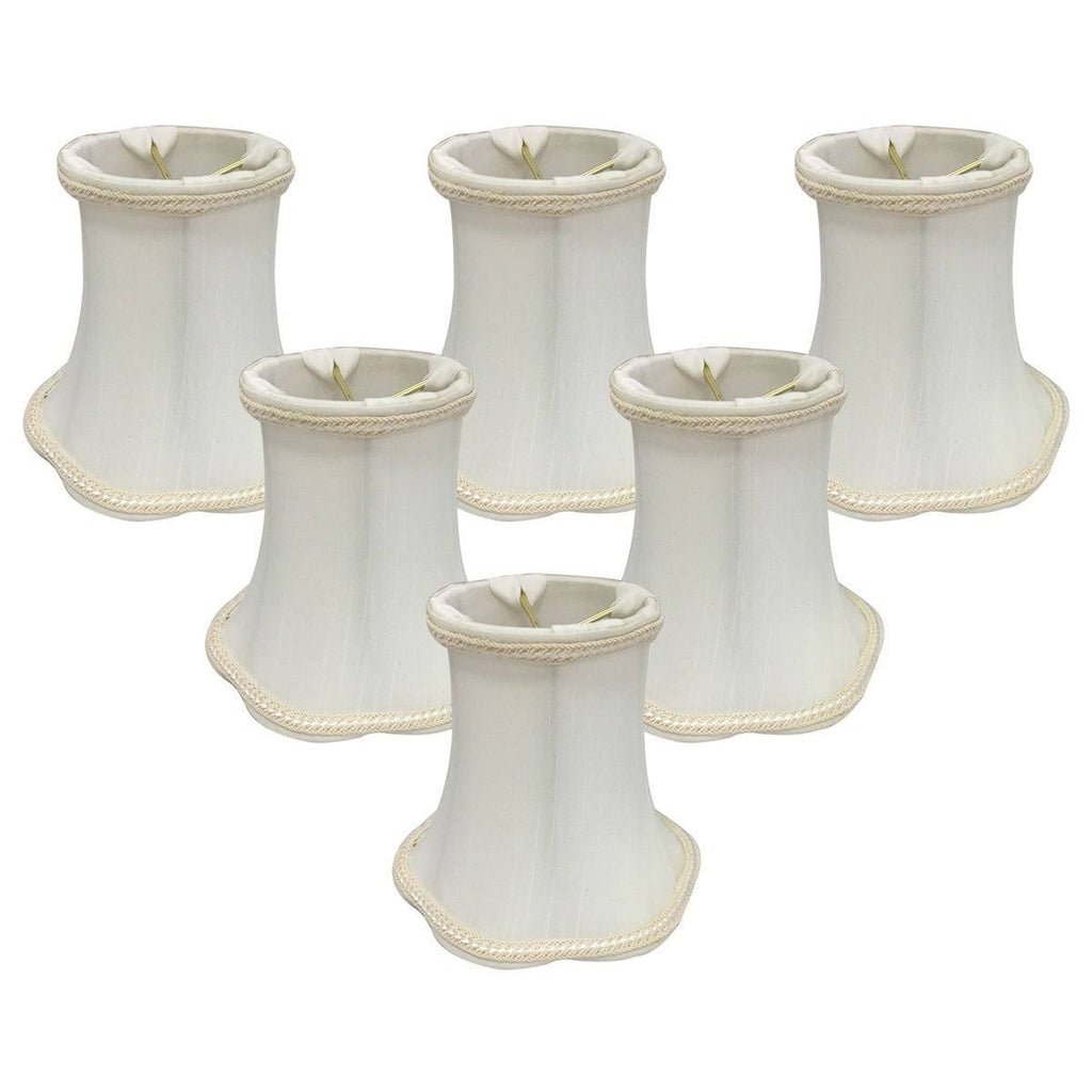 5x22 White Bell Candelabra Shade V190