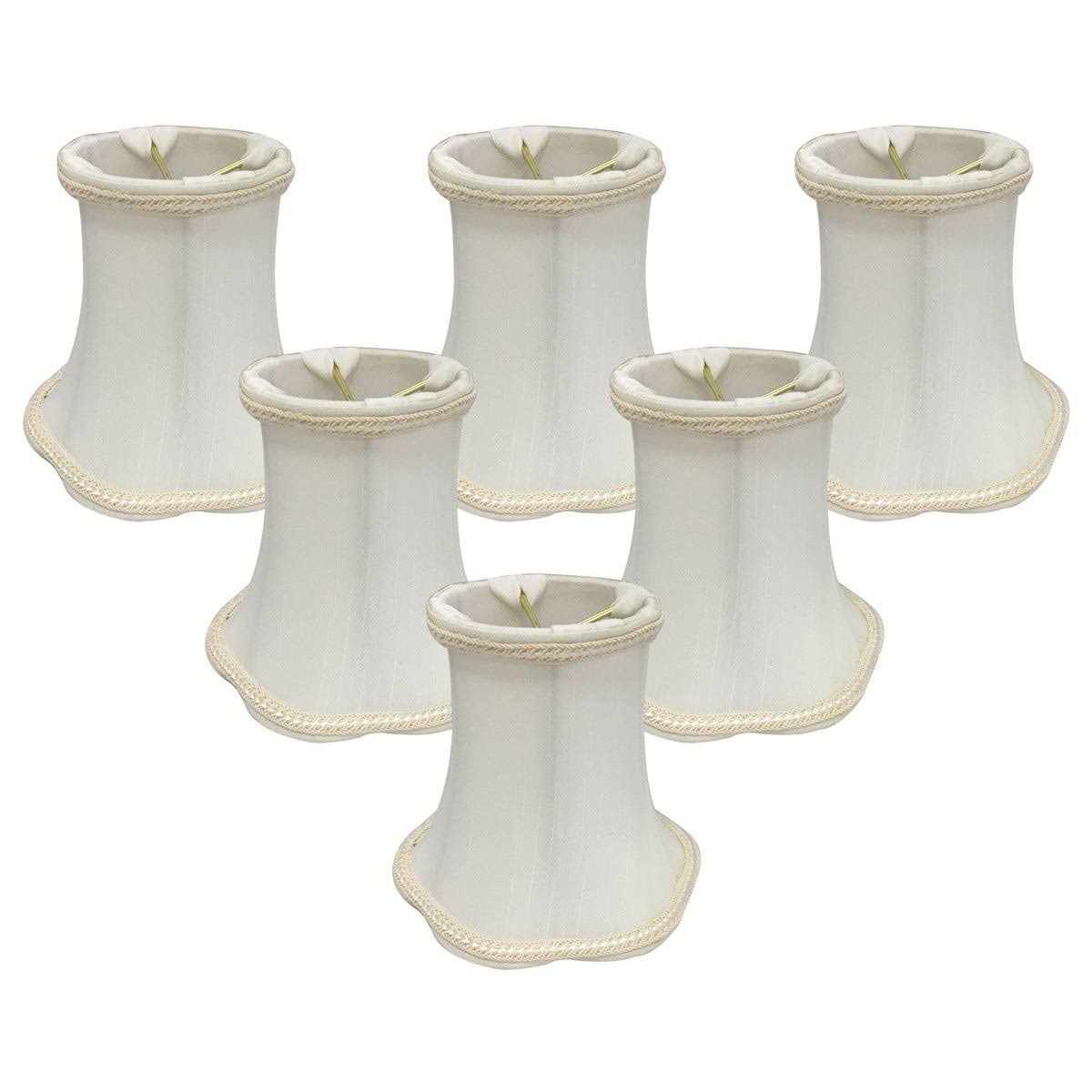 5x22 White Bell Candelabra Shade V190