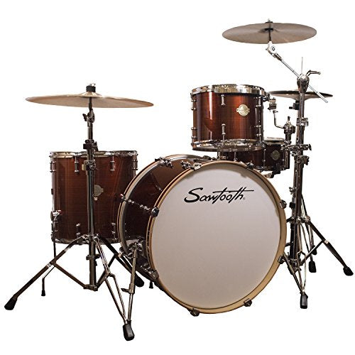 4-Piece Shell Pack with 24" Bass Drum, Silver Sparkle E827