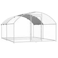 Large Metal Chicken Coop Walk-in Poultry Cage Chicken Run Pen Duck House with Waterproof and Anti-Ultraviolet Cover Spire Roof (10' W x 13.2' L x 6.4' H) S503631