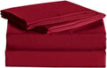 Brushed Microfiber 4-Piece Bed Sheet Set (Burgundy, Queen Size) Z90864
