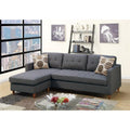 Gray 2 Piece Polyfiber Sectional with Pillows K31661