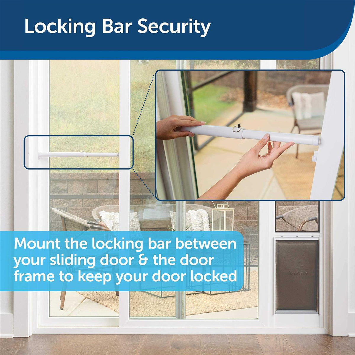 Sliding Glass Pet Door Security Bar O2360