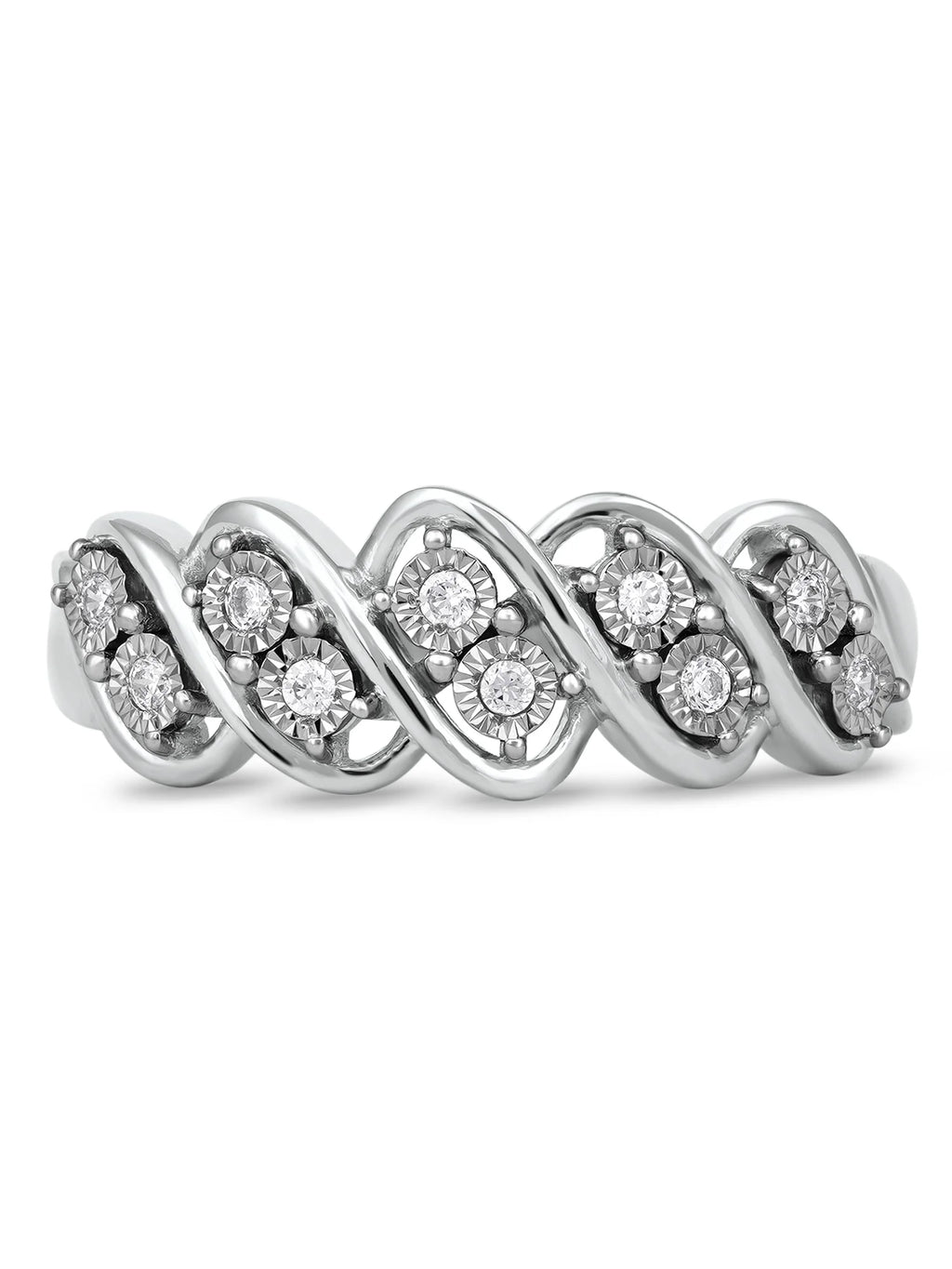 10K White Gold Diamond S-Link Band P344168