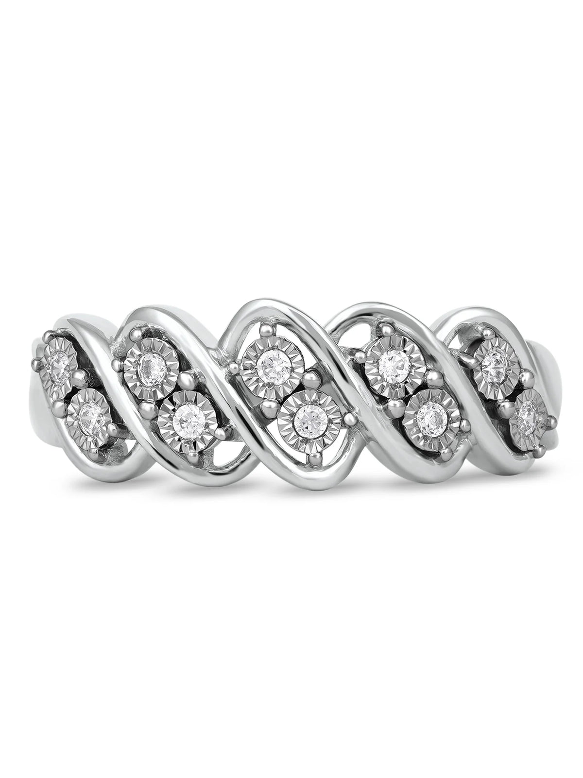 10K White Gold Diamond S-Link Band P344168
