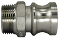 304 Stainless Steel Cam-and-Groove Pipe Fitting Adapter 3/4 inch Cam Lock Plug x 3/4 inch Male NPT G771477
