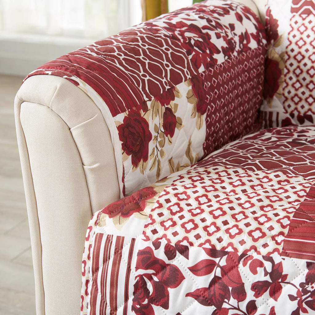 Burgundy Reversible Sofa Protector G331904
