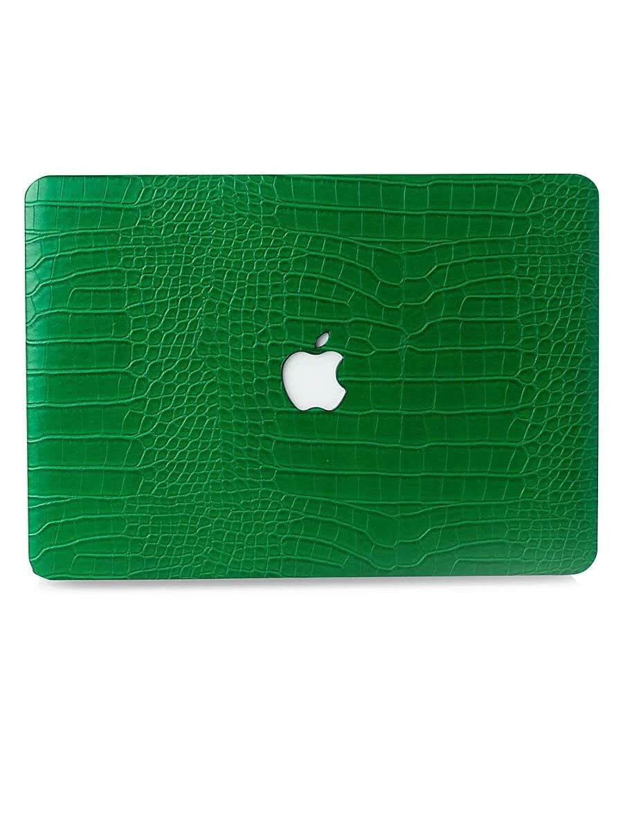 Emerald Faux Crocodile MacBook Case U1959