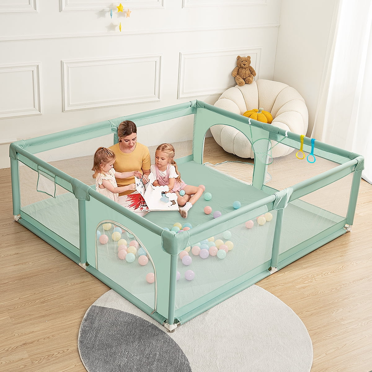 63x63'' Gray Baby Playpen X15523