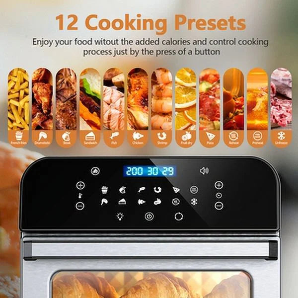 12QT 12-in-1 Air Fryer Convection Oven with Accessories R191749