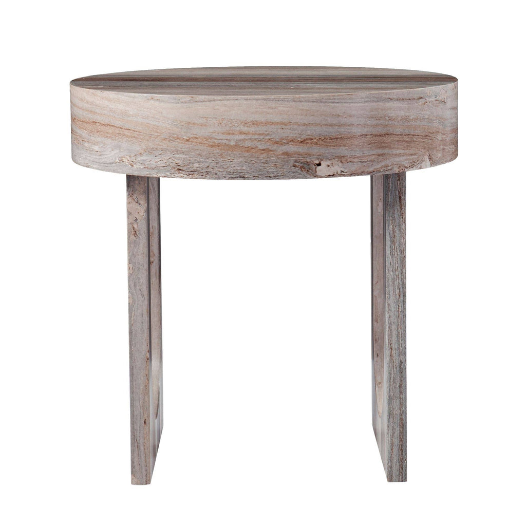 Light Brown Round End Table X24588