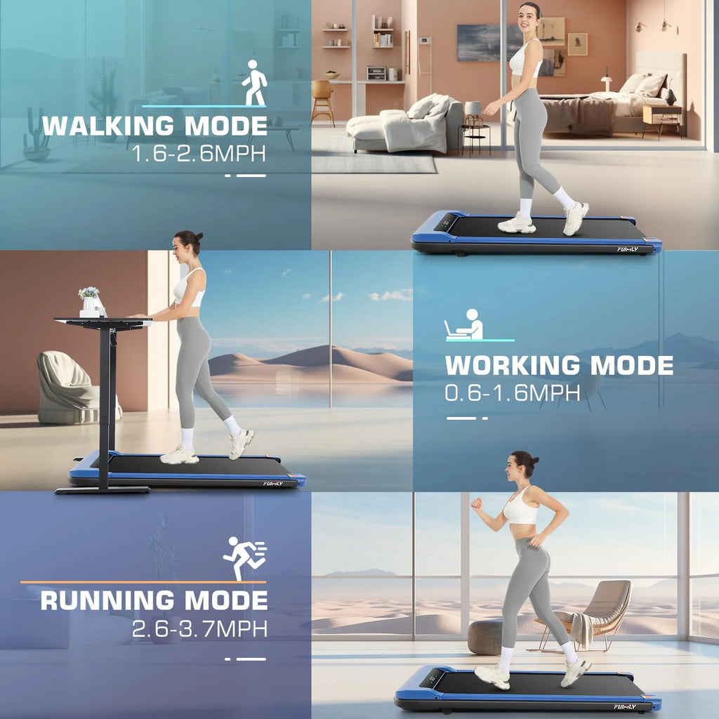 Black Electric Walking Pad Treadmill with Remote Control L4135