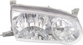 Passenger Side Headlight for Toyota Corolla 2001 2002 Pack of 2 G5023