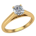 Cushion Solitaire 4-Prong 0.75 Carat 18K Gold Diamond Engagement Ring K466116