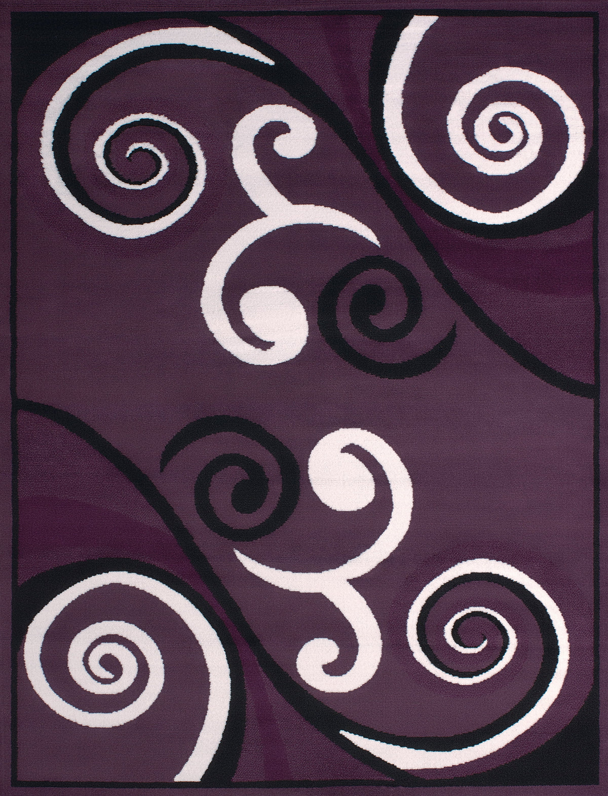 Plaza Gabriela Runner Rug, Geometric Pattern, Plum, 2'3 X 7'2" B155687