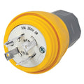 Yellow NEMA L15-30P Lock Plug, 30A, 3 Phase 250V AC, 3 Pole, 4 Wire P38889