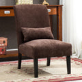 Fabric Armless Accent Chair with Kidney Pillow K59187