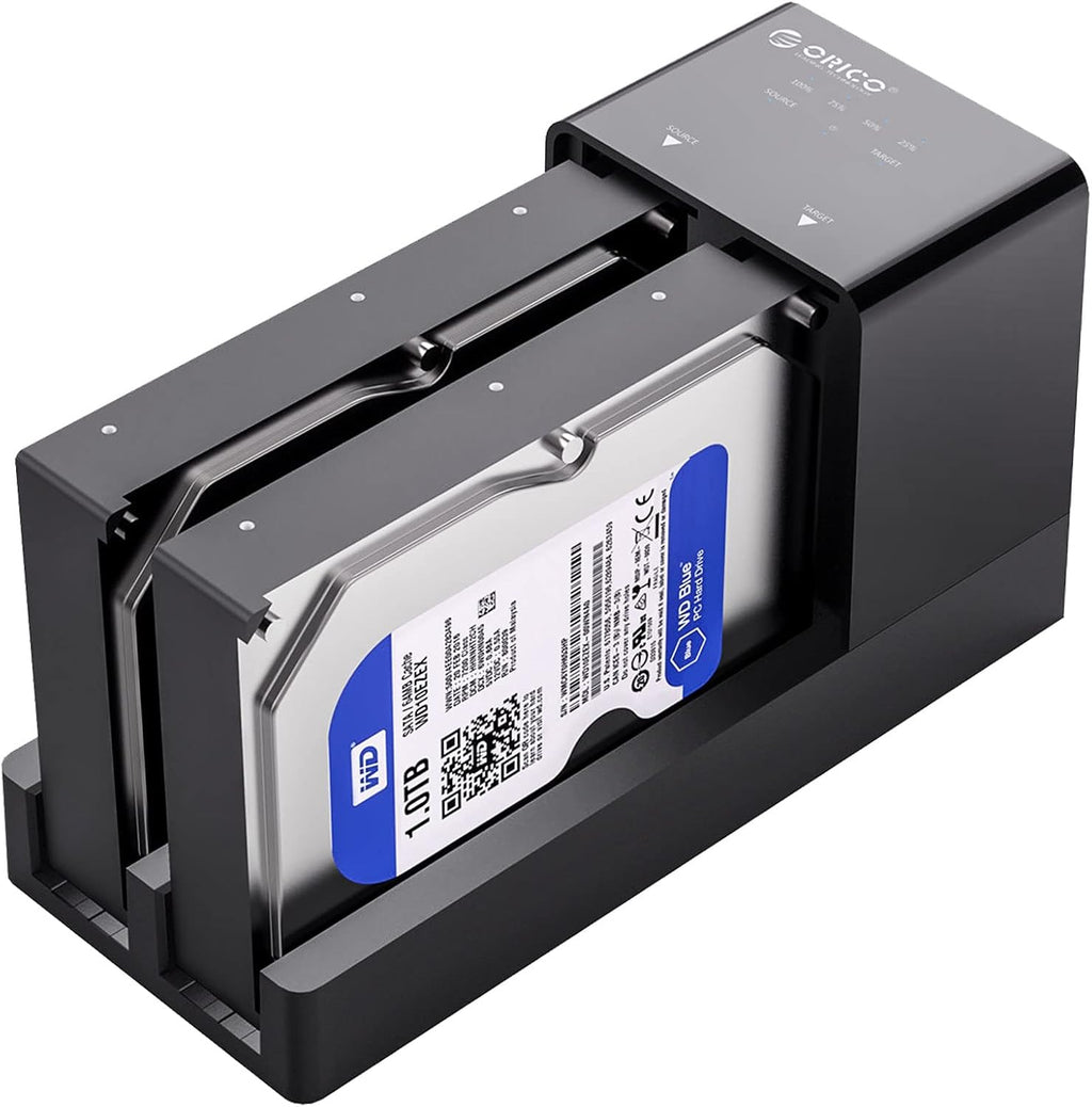 USB 3.0 to SATA External Hard Drive 5 Bay Docking Station with Duplicator Offline Clone Function for 2.5 or 3.5in HDD, SSD Y414506